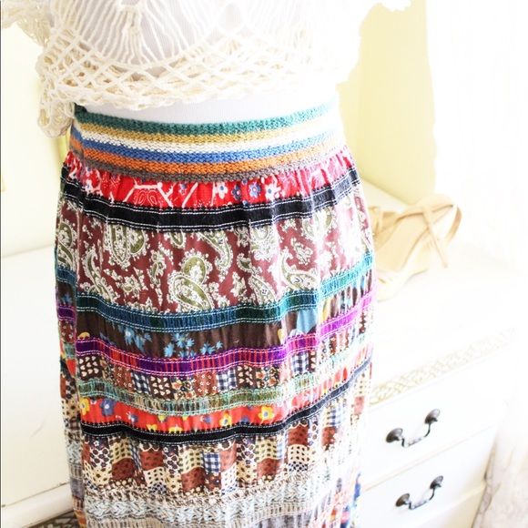 Vintage Dresses & Skirts - Boho Maxi Skirt